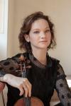 Hilary Hahn concert foto met een viool